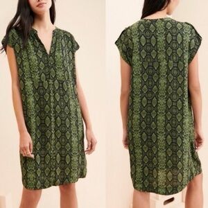 Anthropologie Rachel green snake print dress sz S